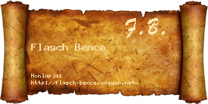 Flasch Bence névjegykártya